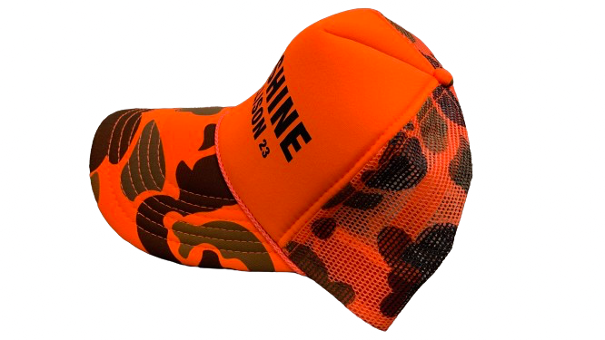 Orange Camo Trucker Hat