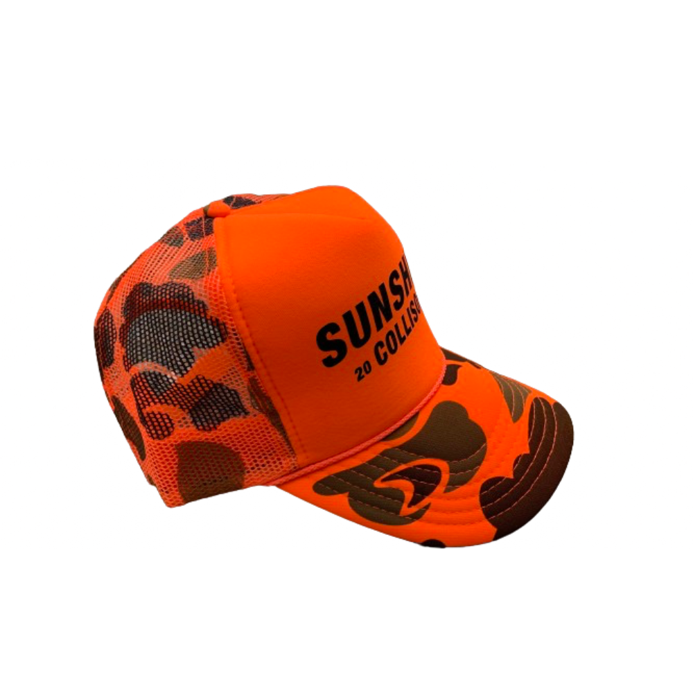 Orange Camo Trucker Hat